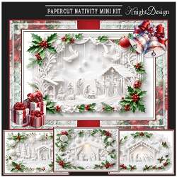 Papercut Nativity Mini Page Kit
