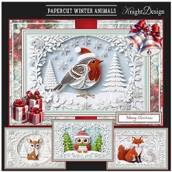 Papercut Winter Animals Mini Page Kit