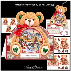 cup1469294_58488 - Festive Teddy Tent Card Mini Kit Collection