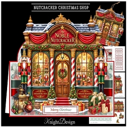 Nutcracker Christmas Shop Tent Card Mini Kit
