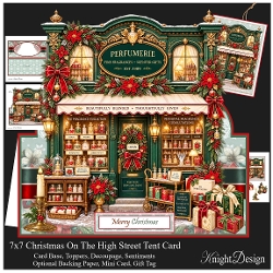 Christmas Perfumery Shop Tent Card Mini Kit