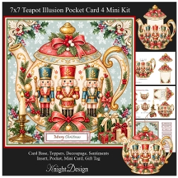 7x7 Teapot Illusion Pocket Card 4 Mini Kit