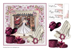 Fashion card front with decoupage and sentiments