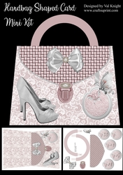 Lace Handbag with shoes - Shaped Card Mini Kit