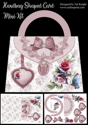 Floral Handbag Shaped Card Mini Kit