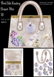Floral Silk Handbag Shaped Card Mini Kit