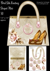 Gold Silk Handbag Shaped Card Mini Kit
