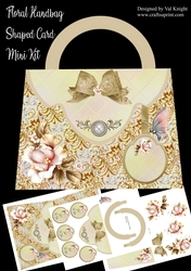 Floral Handbag Shaped Card Mini Kit