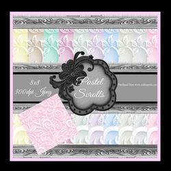 10 8x8 Pastel Backing Papers