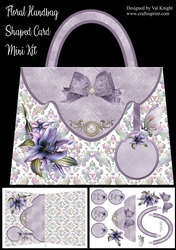 Floral Lily Handbag Shaped Card Mini Kit