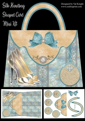 Silk Striped Handbag Shaped Card Mini Kit