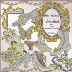 Beautiful Silk Embroidered Victorian Embelishments