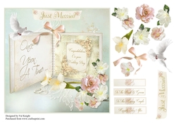 Wedding Album Card Front With Decoupage