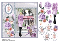 Boutique Card Front With Decoupage