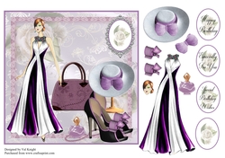 Fashionista Card Front With Decoupage