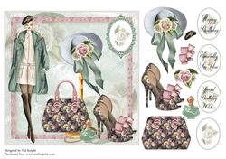Fashion Card Front 2 With Decoupage