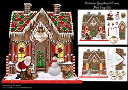 Christmas Shaped Gingerbread House Mini Page Kit
