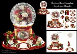 Christmas Floral Snowglobe Mini Page Kit