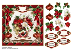 Christmas In Bloom Card Front