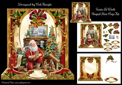 Santa At Work Mini Page Kit
