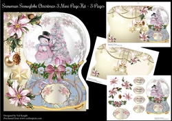 Snowman Snowglobe Christmas Shaped Mini Page Kit