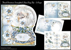 Christmas Floral Snowglobe Shaped Mini Page Kit