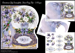 Christmas Lilies Snowglobe Shaped Mini Page Kit