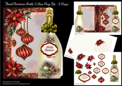 Christmas Decorations & Poinsettia Bottle Shaped Mini Page Kit