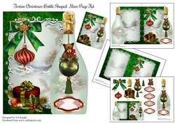 Festive Christmas Bottle Mini Page Kit
