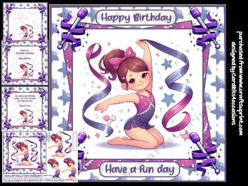 Gymnast ribbon twirling