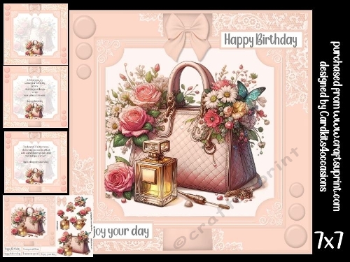 Floral bag and perfume