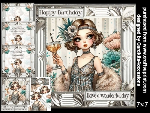 Birthday cocktails art deco