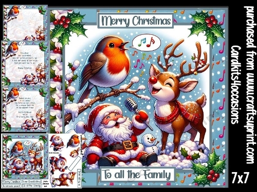 Santas Christmas carols and friends