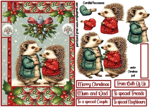 Prickles and Bramble send Christmas wishes
