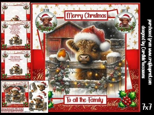 A Festive Highland Cow