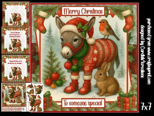 A cute festive Donkey