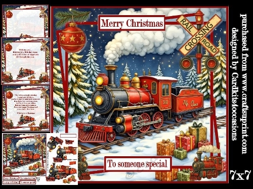 A Christmas steam train