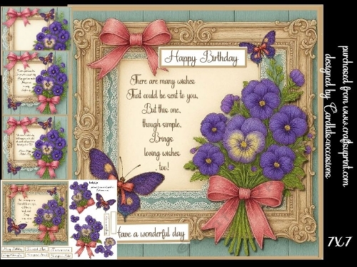 Pansies and butterflies