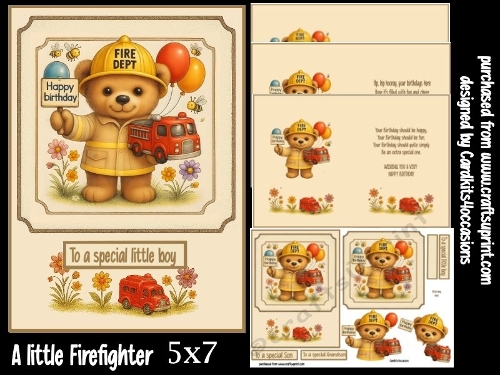 A little Firefighter 5x7