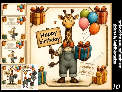 Giraffes birthday wishes