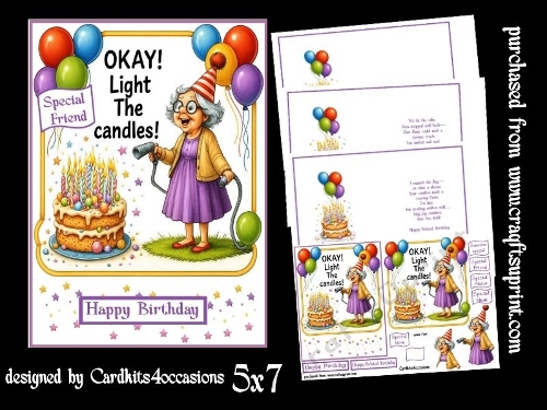 Ok light the candles 5x7