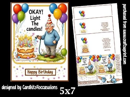 Ok light the candles Male 5x7