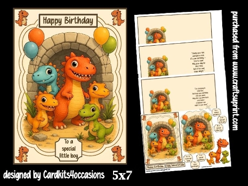 Have a dino mite birthday 5x7