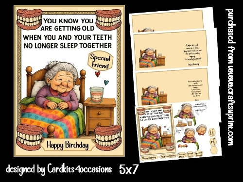 Your teeth come out at bedtime 5x7