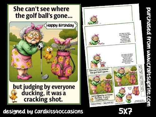Whers the golf ball gone 5x7