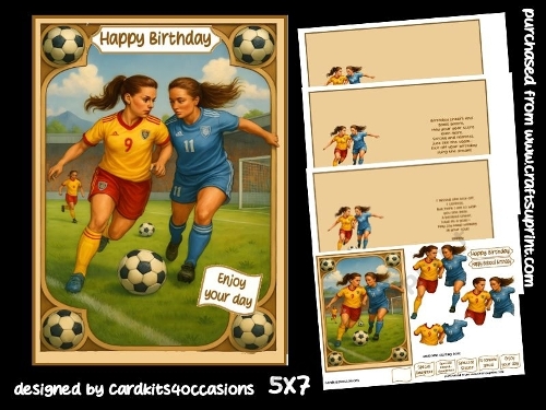 Football cheers on your birthday 5x7