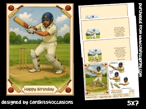 A day of Cricket 5x7