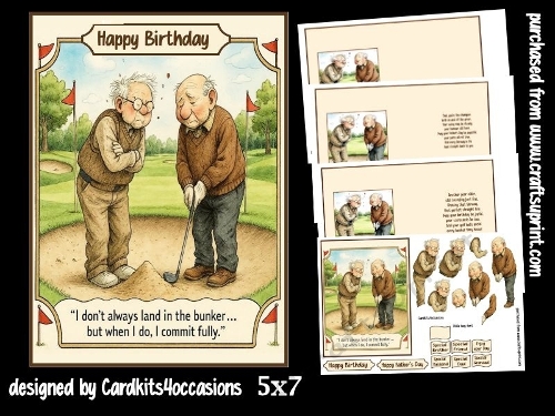 Golfing in the bunker 5x7