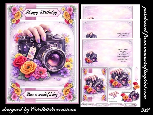 Flowers through a lense 5x7