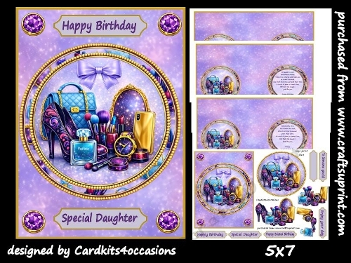 Cosmic shimmer birthday 5x7